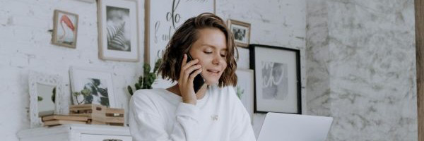 woman on mobile phone