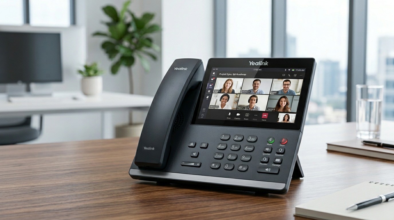 Yealink MP56 Teams-certified desk phone for Microsoft Teams calling in UK businesses