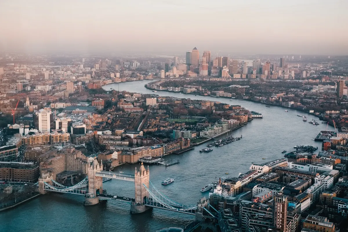 London skyline and River Thames - 020 area code