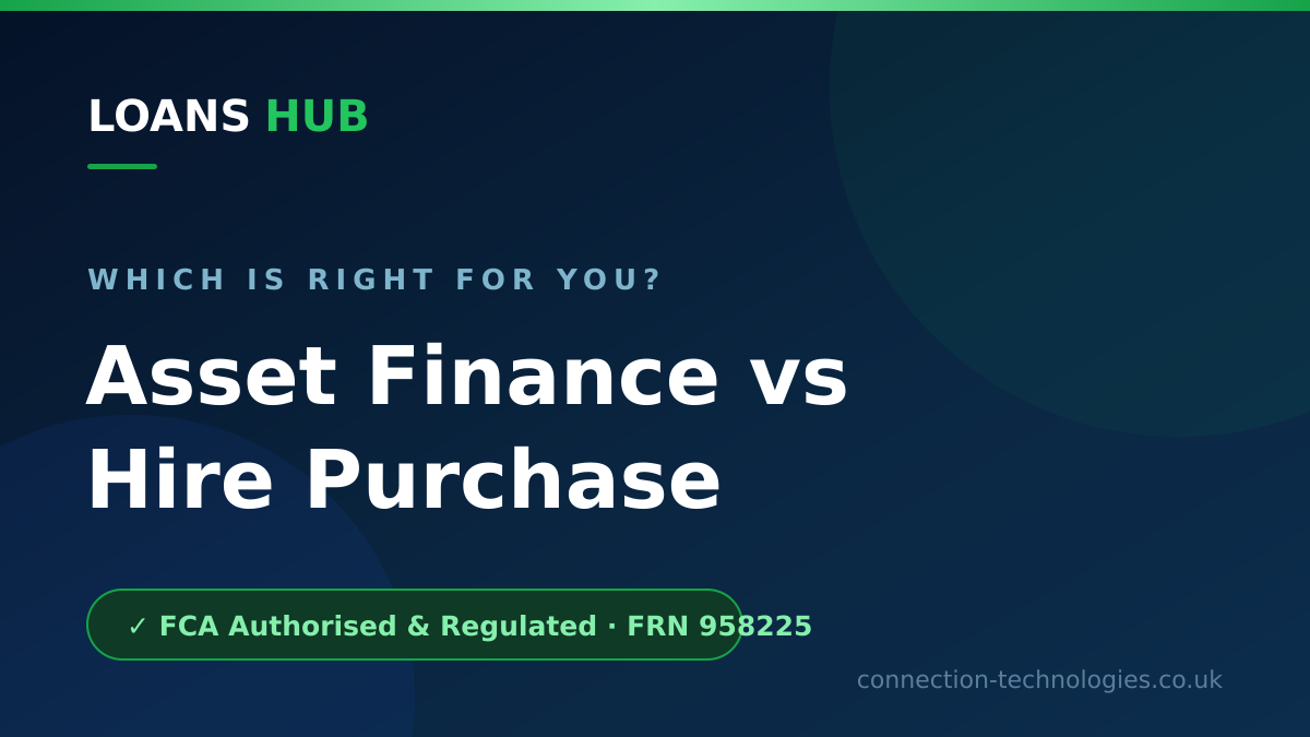 Asset finance vs hire purchase compared for UK businesses, showing ownership and leasing options