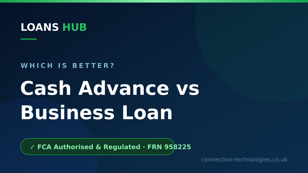 Merchant cash advance vs business loan compared on repayment structure, cost, speed and eligibility
