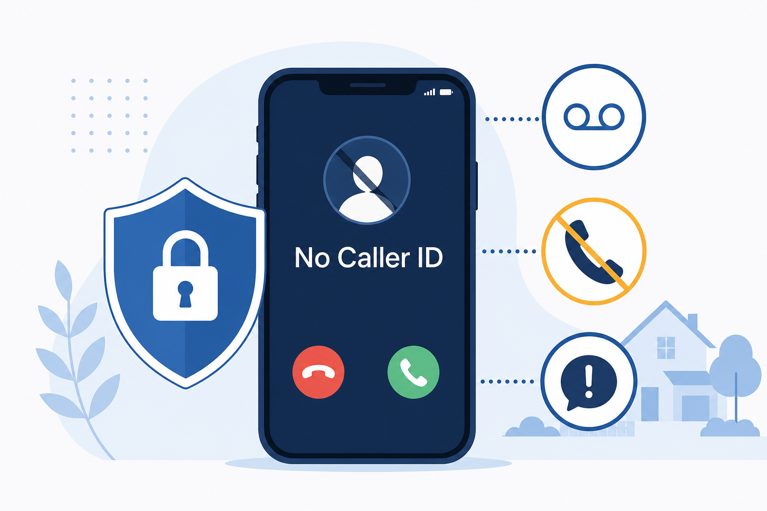 No Caller ID call with voicemail, block and report options