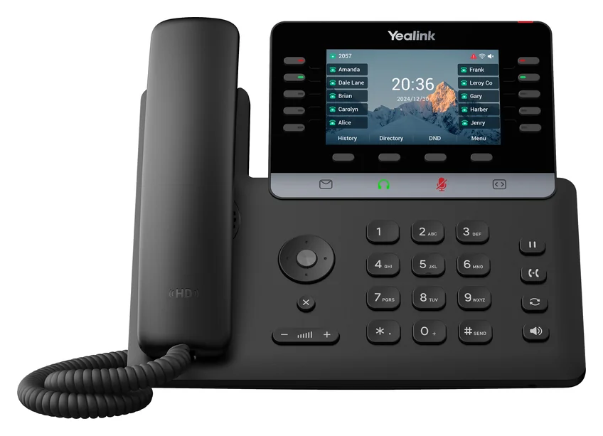 Yealink SIP-T74W mid-range VoIP desk phone with 4.3-inch colour screen, Wi-Fi 6 and Bluetooth