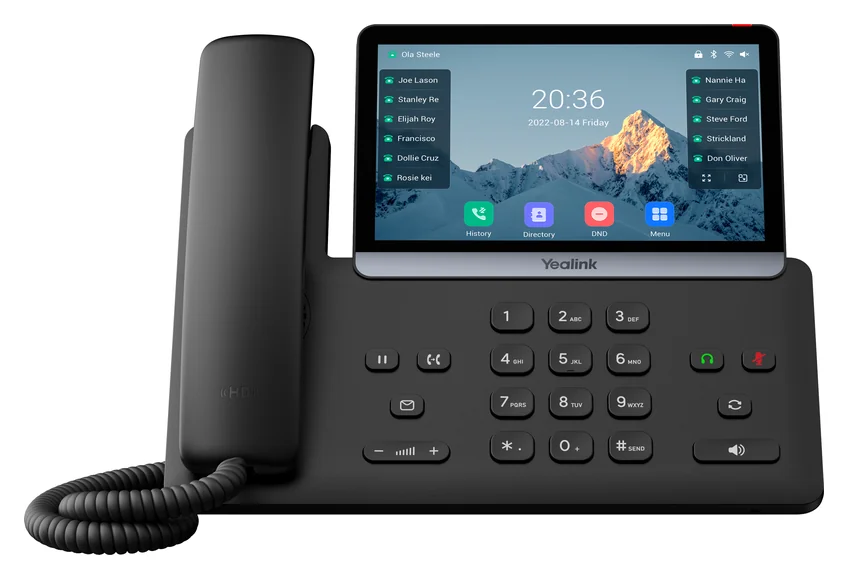 Yealink SIP-T77U executive VoIP desk phone with 7-inch touch screen