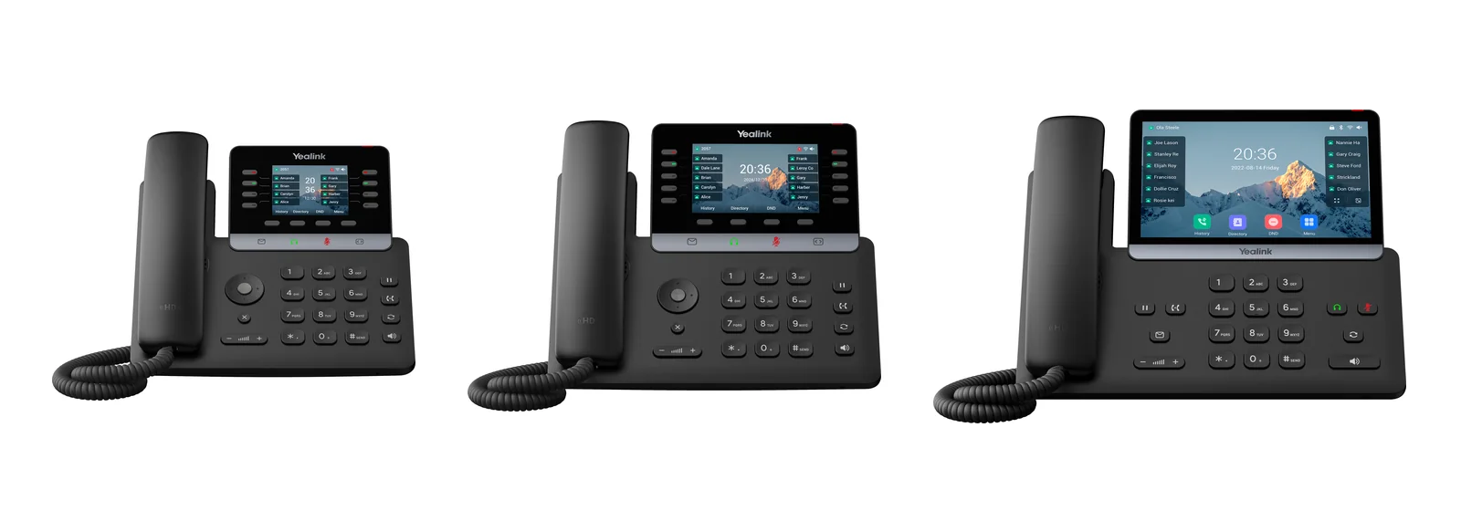 Yealink T73U, T74W and T77U business IP phones — the current desk phones supplied with HyperCloud